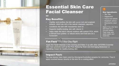 DoTERRA Facial Cleanser – 4 oz with Melaleuca & Peppermint Essential Oils