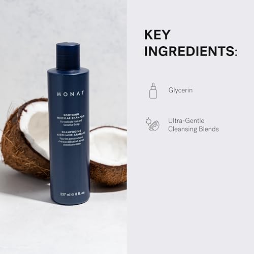 MONAT Micellar Shampoo for Sensitive Hair & Scalp, Gentle Cleansing 237ml