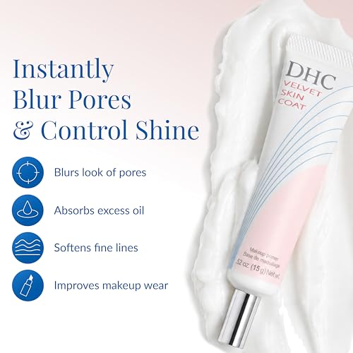 DHC Velvet Skin Coat Primer - Oil Control & Mattifying Face Primer 0.52oz (3-Pack)