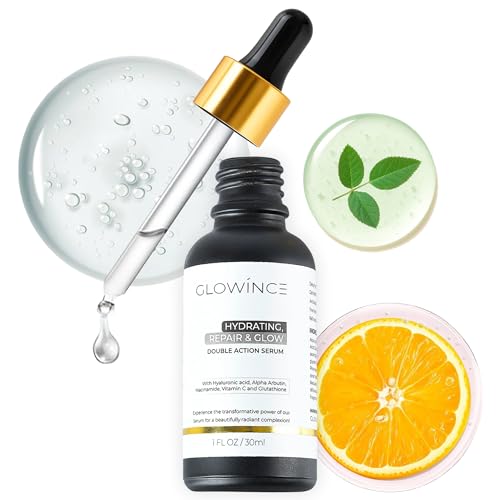Hydrating Repair & Glow Face Serum with 10% Niacinamide + 5% Vitamin C (MAP), 1.5% HA & Glutathione ? Brightening & Dark Spot Corrector ? targets hyperpigmentation ? Antioxidant-Rich ? 30ml