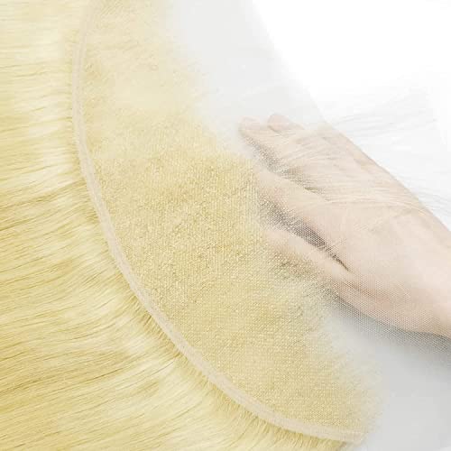 Shining Girl 613 Blonde 13x4 Transparent HD Lace Frontal Closure 14 Inch Straight Human Hair Extension