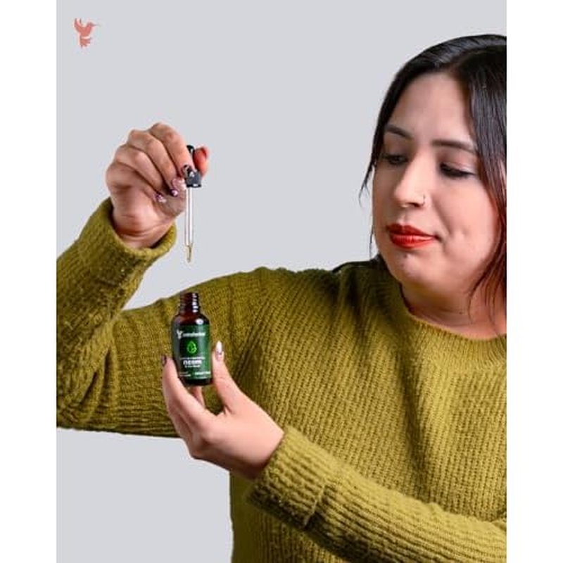Extraherbos Neem Oil with Tea Tree - Pure Cold-Pressed Anti-Acne Face Oil - Natural Moisturizer for Dry Skin, Blemishes & Scars - Mexican Farm-Grown Skincare - 1 fl oz (30ml)