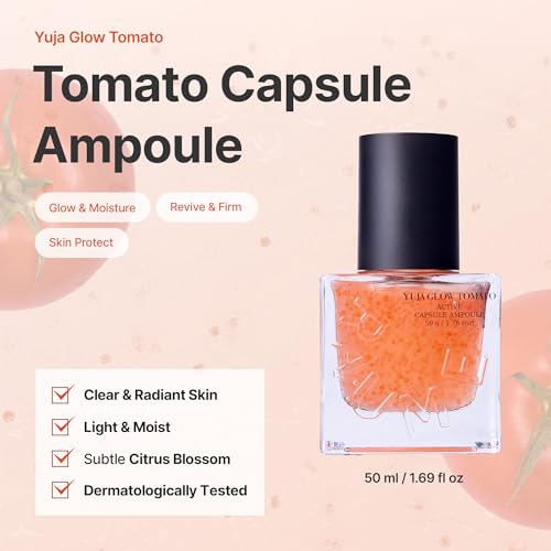 Tomato Yuja Serum Brightening Face Serum with Oil Capsules 50mL