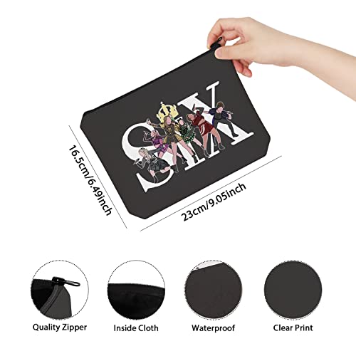 TSOTMO Musical Bag Musical Inspired Zipper Makeup Bag For Musical Lover Theatre Fan Gift(Six)