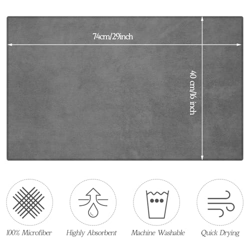 Grey Microfiber Bleach-Resistant Salon Towels 16 x 29 Inches - Pack of 24