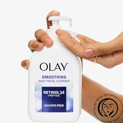 Olay Daily Facial Cleanser with Retinol & Peptides - 16 Oz Pack of 2