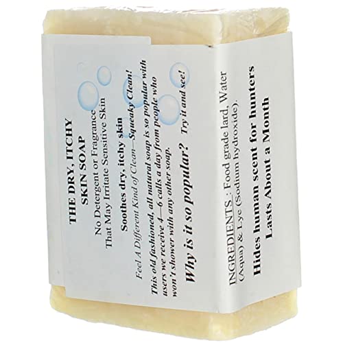 Pure Lye Soap Bar - Unscented Face & Body Wash, 6 oz, Pack of 6