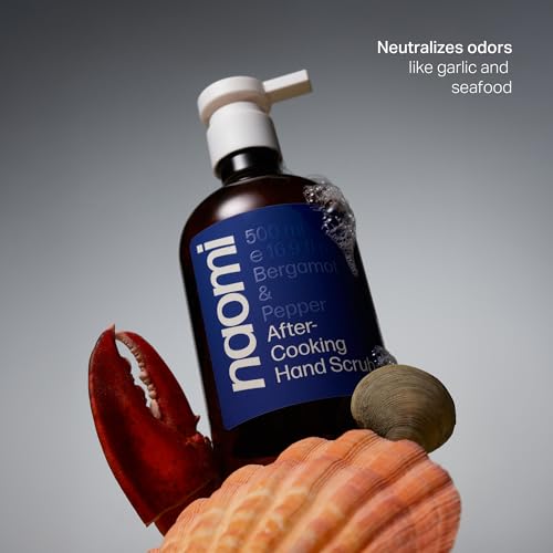 Naomi After-Cooking Hand Scrub Bergamot & Pepper 16.9 Fl Oz - Odor Neutralizing & Exfoliating