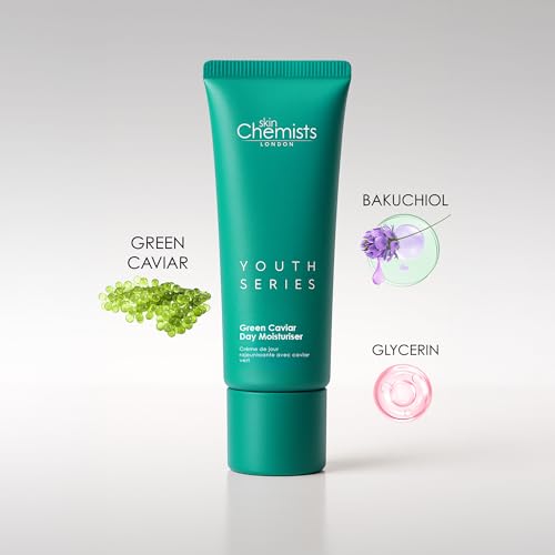 Skin Chemists Green Caviar ¡®Sea Grapes¡¯ Day Face Moisturizer | Anti Aging Day Face Cream with Vitamin C, Vitamin A and Bakuchiol for smooth younger looking skin - Made in the USA
