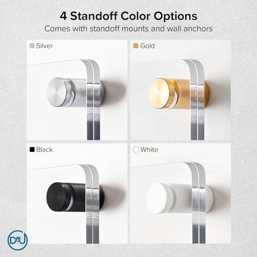 Gold Standoffs for 18x24 Inch Acrylic Floating Frame - Single Wall Mount