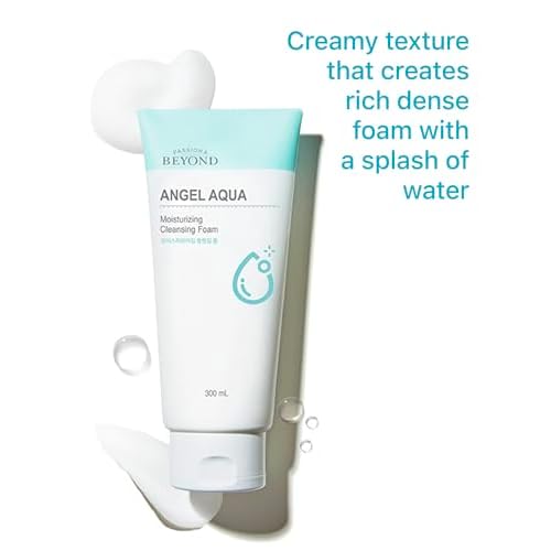 BEYOND Angel Aqua (Cleansing Foam, 10.1fl oz) - Vegan Formula Korean Skin Care. Gentle Hydrating Face Wash, Coconut, Hyaluronic Acid
