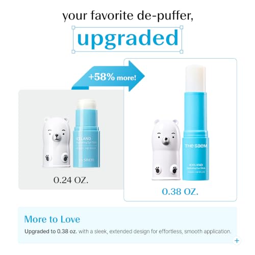 THESAEM Iceland Hydrating Eye Stick Pack of 2 - Cooling Balm for Dark Circles & Puffiness