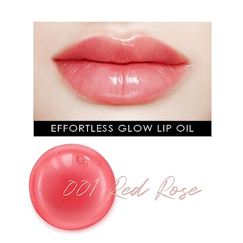 Glowiest Effortless Glow Lip Oil 001 Red Rose Hydrating & Plumping Lip Gloss