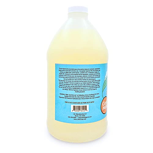 Unscented Goat Milk Castile Soap Liquid for Face, Hand & Body Wash - Half Gallon, Pack of 1