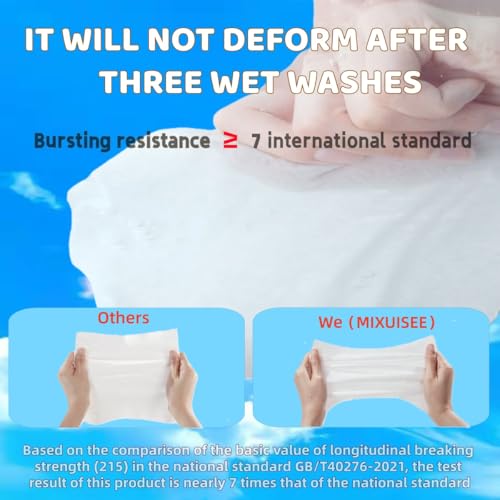 Disposable Face Towels Thick & Soft Cotton Pack of 50 - Upgraded Pull-Out Design