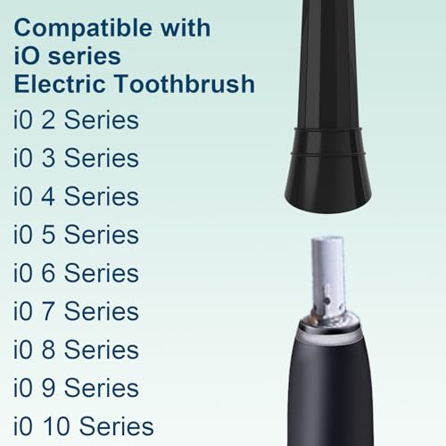 DeBizz Black Replacement Toothbrush Heads for Oral B iO Series 3-10 | 10 Pack