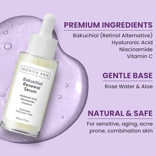 Bakuchiol Face Serum for Anti-Aging & Brightening with Hyaluronic Acid