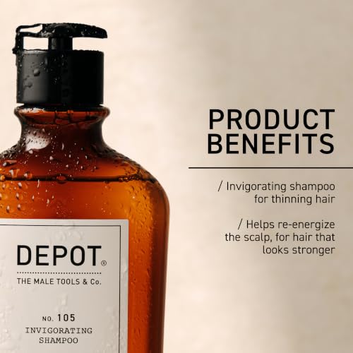 DEPOT No. 105 Invigorating Shampoo for Men | Refreshing Clean, 8.4 Fl