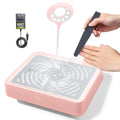SAVILAND Pink Nail Dust Collector with Lamp 40W Vacuum for Salon & Home Use