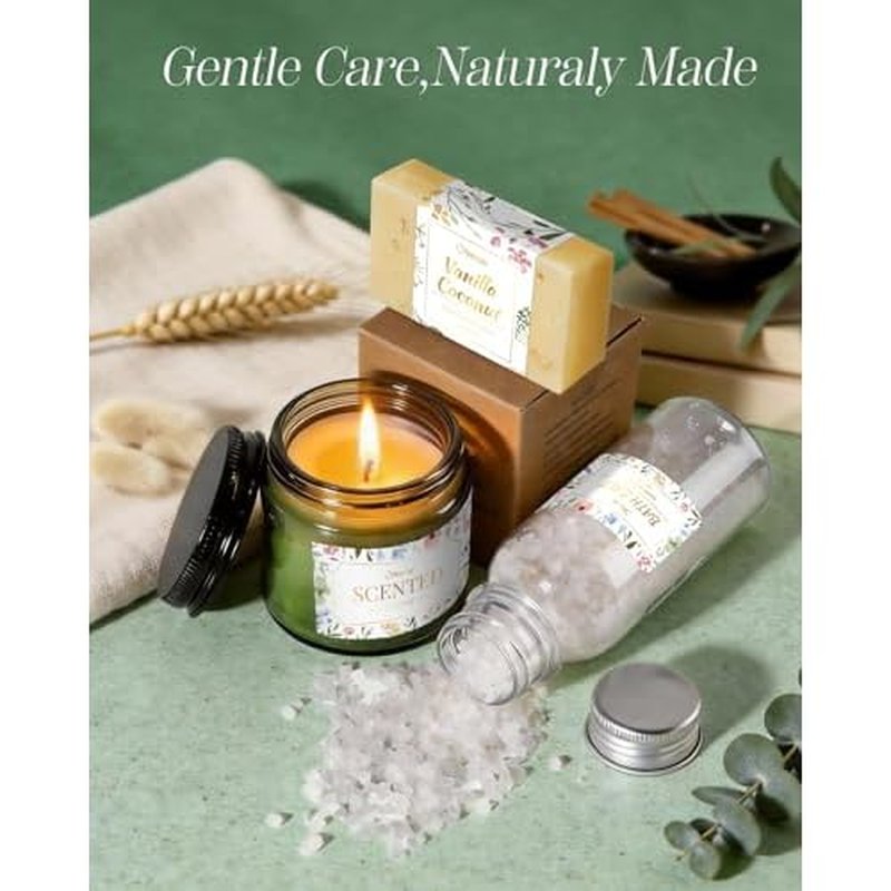 Coralogo Spa Self Care Gifts for Women - Unique Birthday Basket for Women with Green Blanket, 40oz Tumbler, Spa Gift Baskets for Her Birthday, Get Well, Mother's Day, Thinking of You