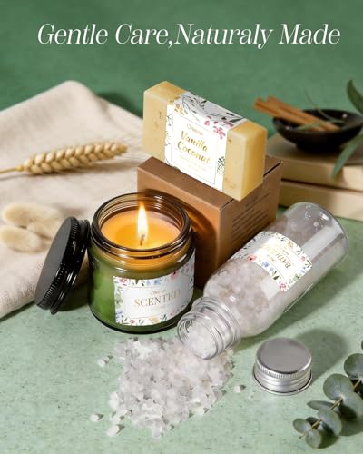 Self Care Gift Basket for Women - Green Blanket & 40oz Tumbler - Spa & Relaxation Gift Set