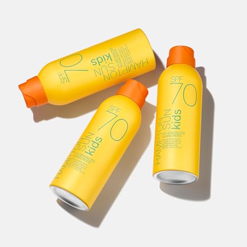 Hampton Sun SPF 70 Kids Sunscreen Spray - Water & Sweat Resistant, Broad Spectrum, Aloe & Vitamin E, Oil-Free, 6oz