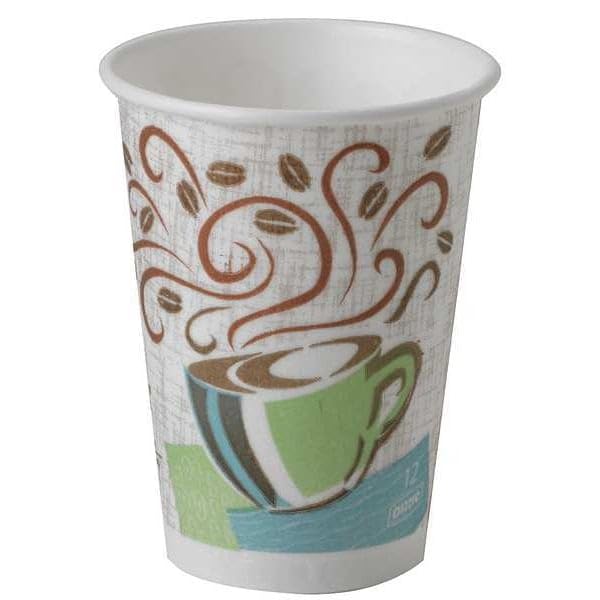 Insulated Paper Coffee Cups 12oz WiseSize Case of 20 Sleeves - Variation 500