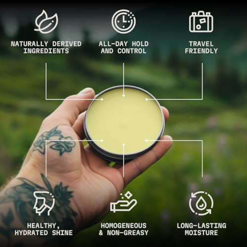 Beard Balm and Beard Butter Set with Vanilla Scent - Natural Moisturizing Grooming Kit