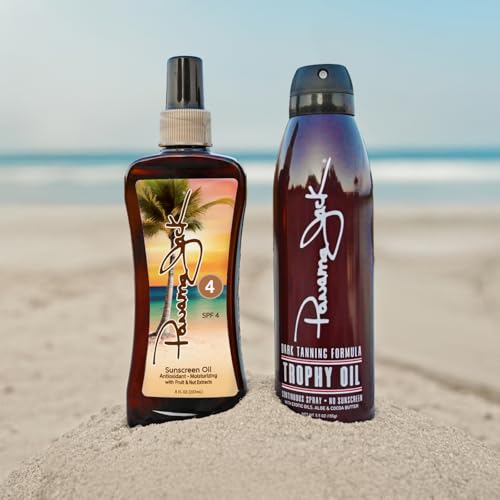 Panama Jack Trailblazer Tanning Oil Set SPF 4 & SPF 0 - Sunless Bronze Glow Duo