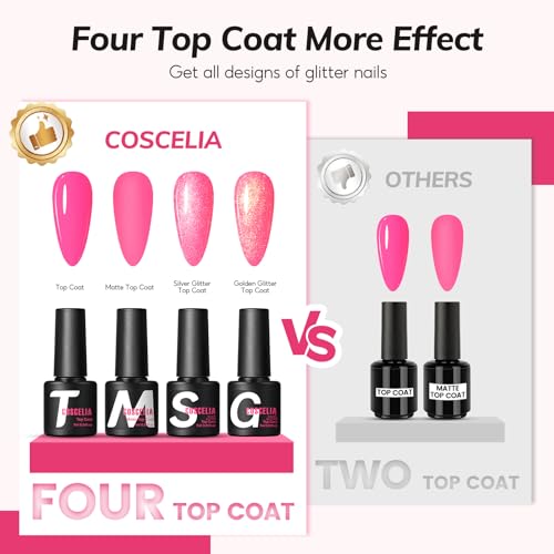 COSCELIA 73pc Gel Nail Polish Kit with UV Light - 60 Bottles Gel Nail Polish (Variation: 60 Bottles Gel Nail Polish Kit)