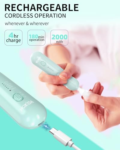 Hoxida Cordless Nail Drill for Thick Toenails Blue - Manicure Pedicure Kit