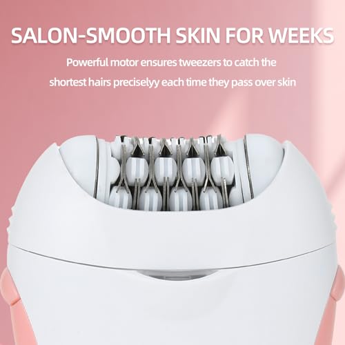 Glabrouse Skin Smooth Glide Epilator for Women,Facial Epilator for Women,Cordless Face Hair Remover with Light,Hair Rmoval for Face Bikini Legs, Body Removal Device