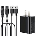 Qjin 5V USB Charger for Philips Norelco OneBlade QP1424 QP1924 QP2724 QP2834 QP4530, Shaver X9000 HS7980 S7887 S5880 S3242 & Multigroom MG9520 MG7910 MG5910 MG3939 Trimmer