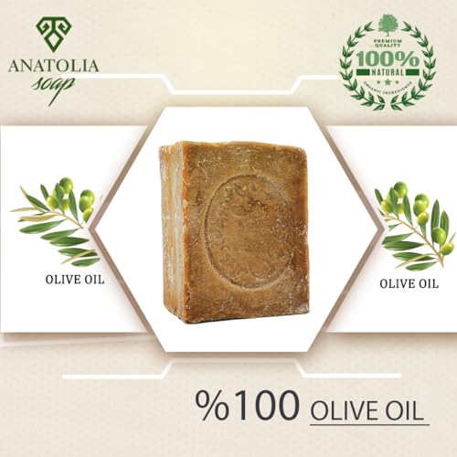 Aleppo Soap 5-Pack - 100% Olive Oil Organic Handmade Castile Soap for Face & Body