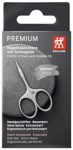 Cuticle Scissors with Tower Tip - Fine and Precise Nail Care - Silver 3.5 Inch Mit Turmspitze