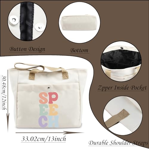 WCGXKO Speech Tb Tote Bag for SLP – Therapy Graduate Gift, Speech Therapist Gift