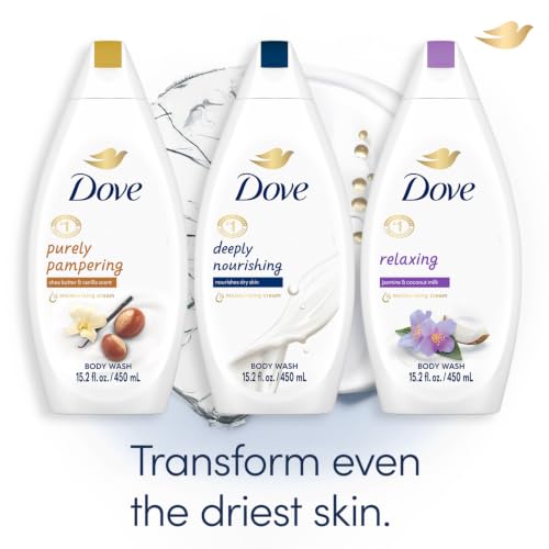 Dove Body Wash 3-Pack - Relaxing Jasmine, Coconut Milk, Shea Butter & Vanilla