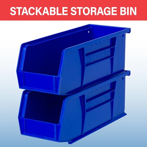 Akro-Mils AkroBins 30224 Red Plastic Storage Bin, 11 x 4 x 4, 12-Pack