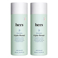 hers Triple Threat Shampoo with Biotin & Napa Rose Scent - 2 Pack, 6.4 Fl Oz