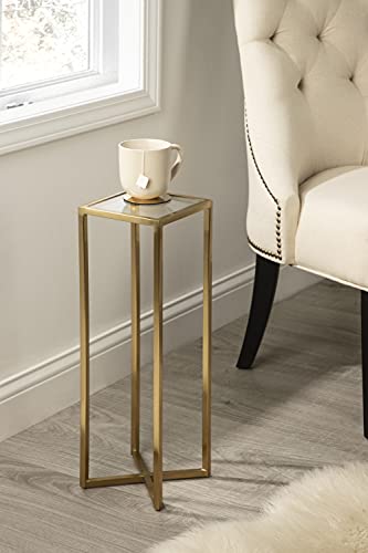 Gold Accent Drink Table - Modern Glam Side Table for Display & Storage