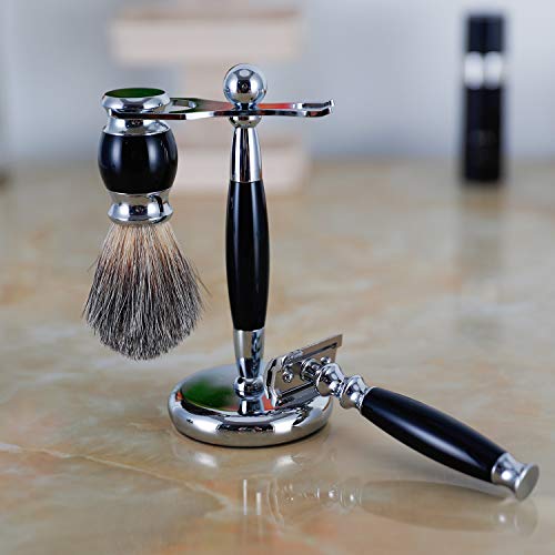 Luxury Shaving Brush & Razor Stand Universal Shaver Holder with Weighted & Non Slip Base