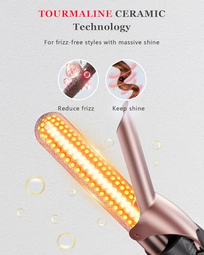 YGOVVK 5-in-1 Curling Iron Set with Interchangeable Ceramic Barrels Travel Hair Styler
