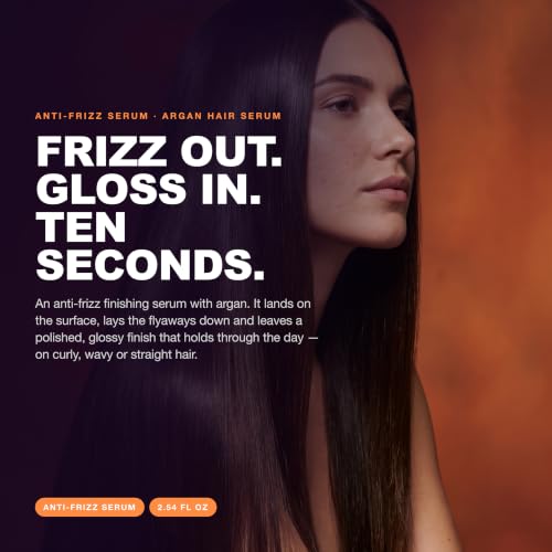 Anti Frizz Hair Serum with Argan Oil - Smoothing, Heat Protectant & Split End Treatment - 2.53 Fl Oz