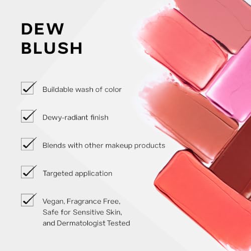 Saie Dew Liquid Blush for Cheeks - Lady / 0.40 oz - Buildable Natural Flush