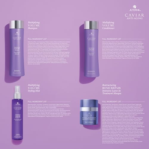 Alterna CAVIAR Anti-Aging Hair Care Set - Volumizing Shampoo, Conditioner & Styling Mist for Fine Hair