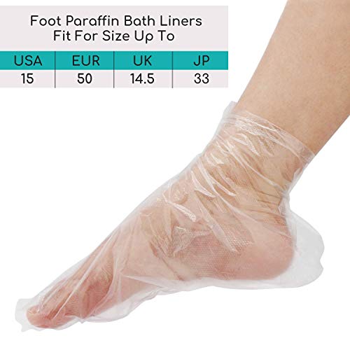Segbeauty Paraffin Wax Liners for Foot, 400 Counts Larger & Thicker Plastic Foot Bags, Paraffin Bath Mitts Hot Wax thera-py Booties Sock Covers for Foot Spa Wax treat-ment Paraffin Wax Machine