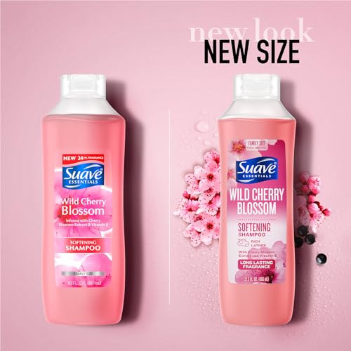 Suave Shampoo, Wild Cherry Blossom 6-Pack ? Fragrant, Softening Formula with Vitamin E, 22.5 Oz Ea