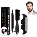 Beard Pencil Filler for Men Black - Beard Pen With Beard Brush & Comb, Barber Pencil Dual-Head, Sweat-Proof & Waterproof Beard Filler Grooming Kit for Men, Gifts for Men (Black)