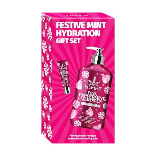 Hempz Pink Peppermint Lip Balm - Hydrating Seasonal Mint & Marshmallow Flavor