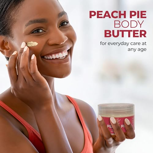 Peach Scent Body Butter - Long-Lasting Hydrating Moisturizer with Jojoba Oil 8oz